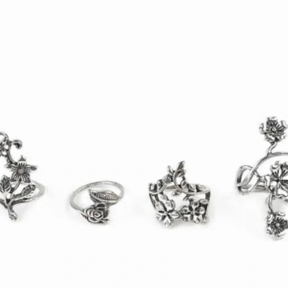 SET OF 4 BOHO RINGS ❤️ - Picture 2 of 8